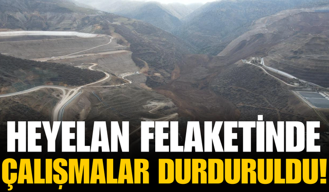 Erzincan'daki heyelan felaketinde arama çalışmaları durduruldu
