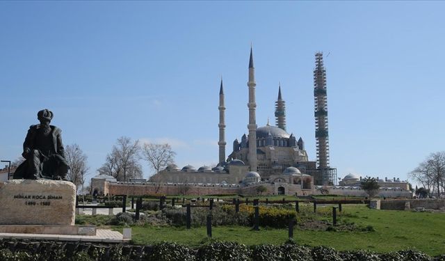 Tarihi Selimiye camii'nin restorasyon çalışmaları sürüyor