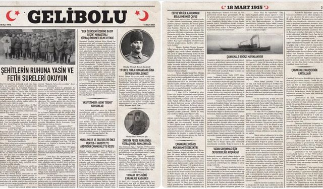 Çanakkale'de 18 Mart'a özel "Gelibolu Gazetesi" yayımlandı