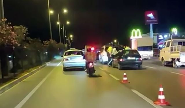 Antalya'da makas atan araç takla attı! Kazaya ait görüntüler yayınlandı