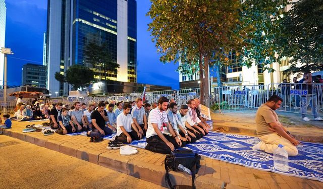 İsrail'in İstanbul Başkonsolosluğu önünde Filistin'e destek eylemi yapıldı