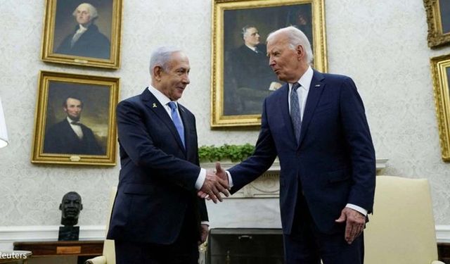 Biden ile görüşen Netanyahu Beyaz Saray önünde protesto edildi