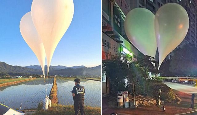 Kuzey Kore'nin gönderdiği çöp balonları Güney Kore'nin hava trafiğinin aksamasına neden oldu