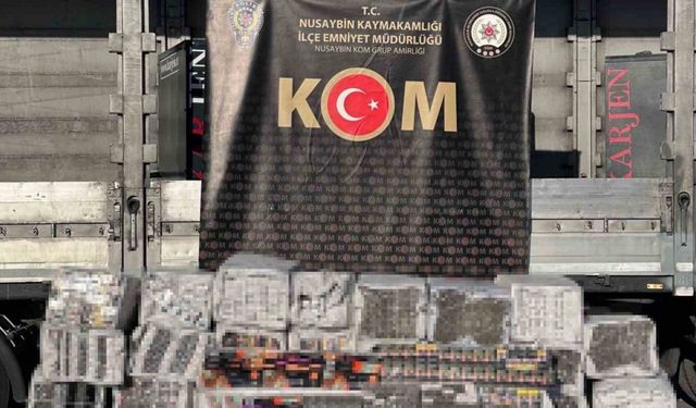 Nusaybin'de 38 bin 500 paket kaçak sigara yakalandı