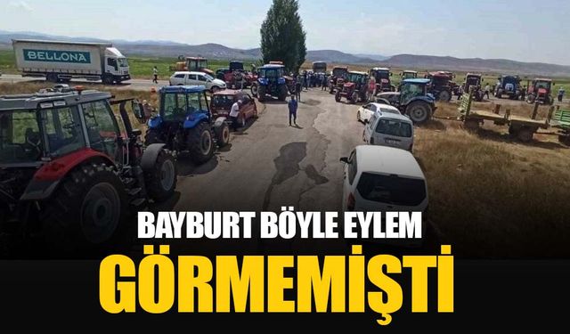 Bayburt’ta çiftçiler traktörlerle yol kapatıp eylem yaptı: Saygımızdan dolayı biz yine de sesimizi yükseltmiyoruz