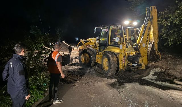 Trabzon'da sağanak yağış etkili oldu