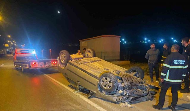 Takla atan otomobil 50 metre sürüklendi: 1 yaralı