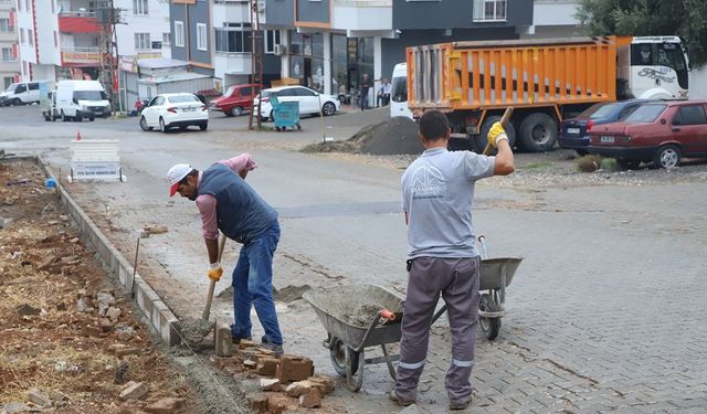 Dulkadiroğlu’nda kilit parke çalışması yapıldı