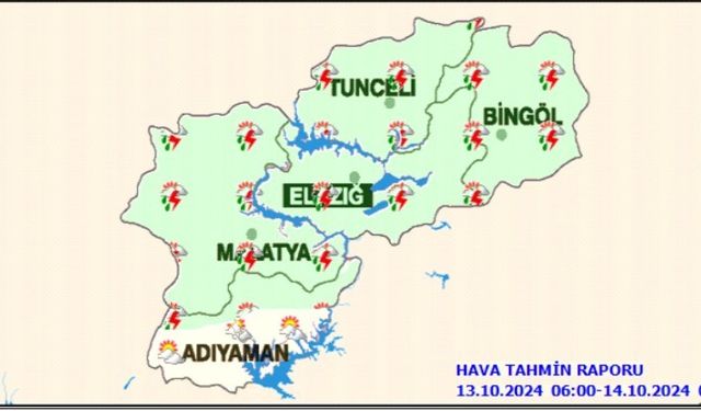 Meteorolojiden Elazığ'a yağış uyarısı