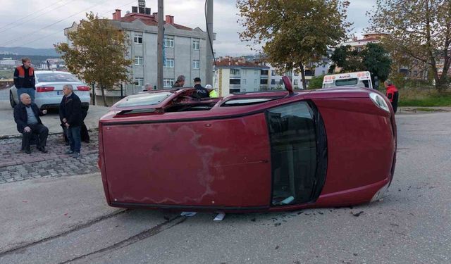 Samsun'da sürekli kazanın olduğu yolda yine kaza