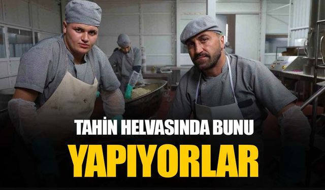 Tahin helvasını şeker yerine hurma suyuyla tatlandırıyorlar