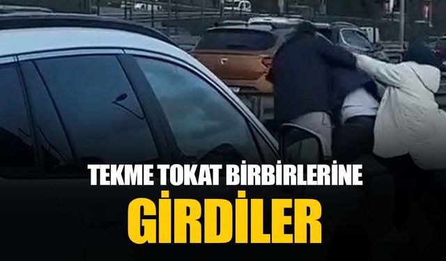 İstanbul’da 2 sürücü birbirine girdi: Trafik kilitlendi