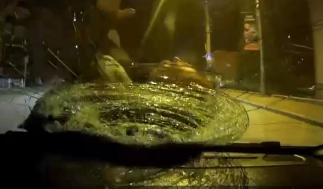 Edirne’de yolu karşısına geçmeye çalışan adama ticari taksi böyle çarptı