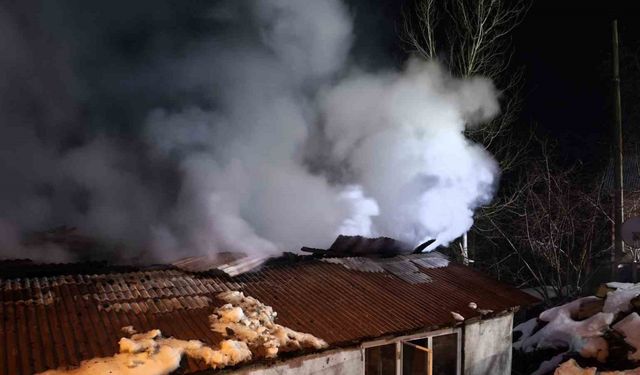 Ordu Ünye'de çıkan yangında ev kül oldu