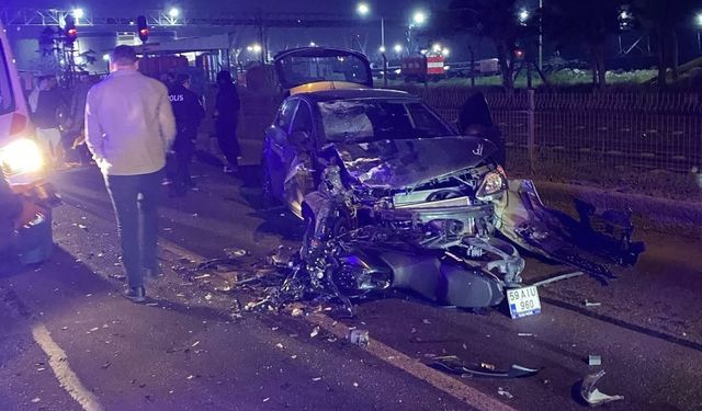 Tekirdağ’da alkollü sürücünün hatalı sollaması kazaya neden oldu