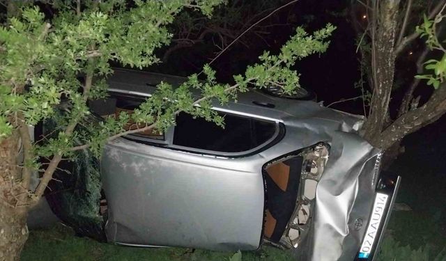 Adıyaman’da otomobil şarampole yuvarlandı: 1 yaralı