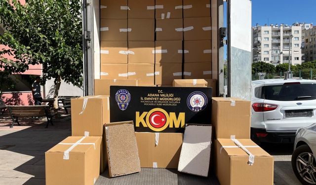 Adana'da 5 milyon 87 bin makaron ele geçirildi