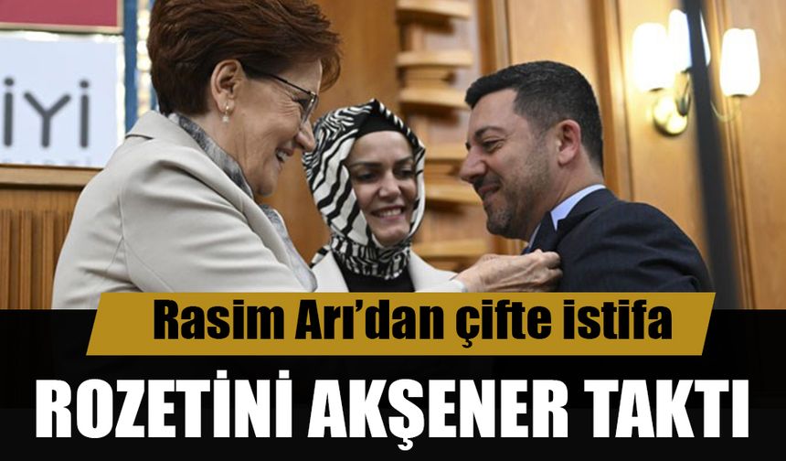 Akşener, Ak Partili eski başkana parti rozetini taktı.