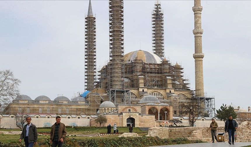 Mimar Sinan''ın ustalık eseri Selimiye'de restorasyon sürüyor