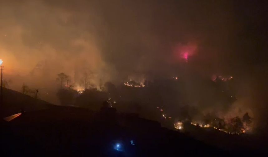 Trabzon’da Fırtına Nedeniyle Yangınlar Çıktı