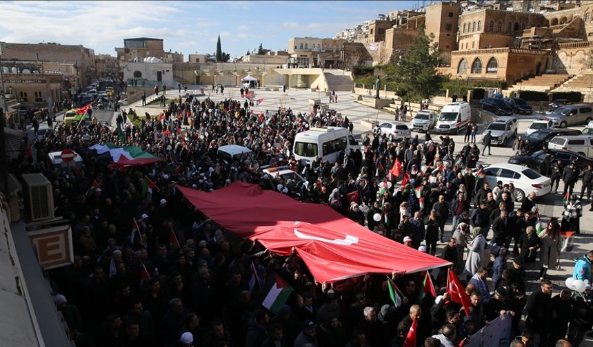 Gazze için yürüdüler, Zonguldak, Bolu ve Mardin'de teröre tepki