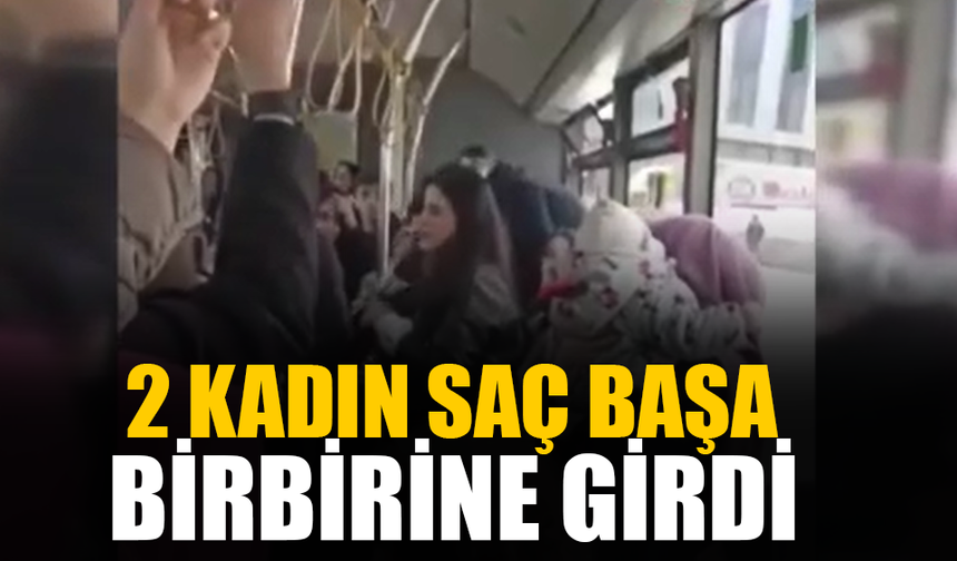 Sultanbeyli’de otobüste 2 kadın saç başa birbirine girdi