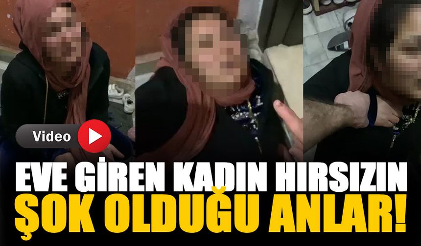 Samsun'da kadın hırsızın ev sahibine yakalandığı an-İzle