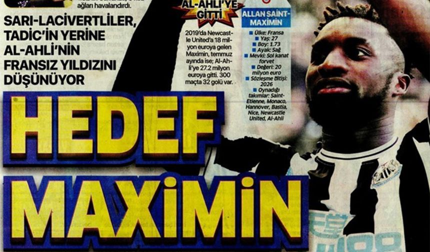 Fenerbahçe'den Maximin sürprizi!