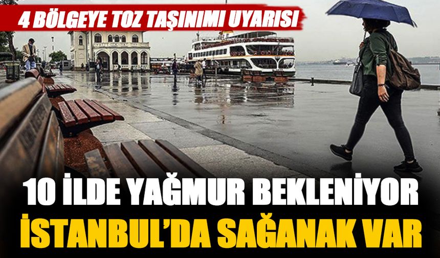 10 ile yağmur uyarısı! İstanbul'da sağanak bekleniyor