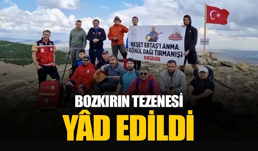 Kırşehirli dağcılar Neşet Ertaş’ı Gönül Dağı’nda andı