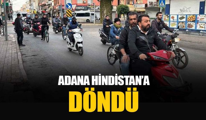 Adana motosiklet yoğunluğuyla Hindistan'a benzedi