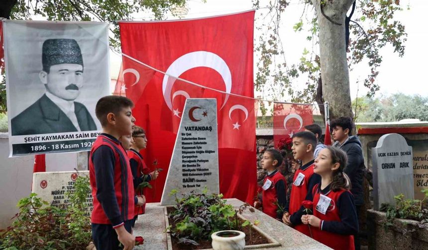 Milli mücadele kahramanı Saim Bey şehadetinin 104. yılında Kozan'da kabri başında anıldı