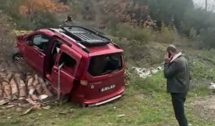 Samsun'da dedesinin aracını kaçıran ve polisten kaçan çocuk şarampole uçtu