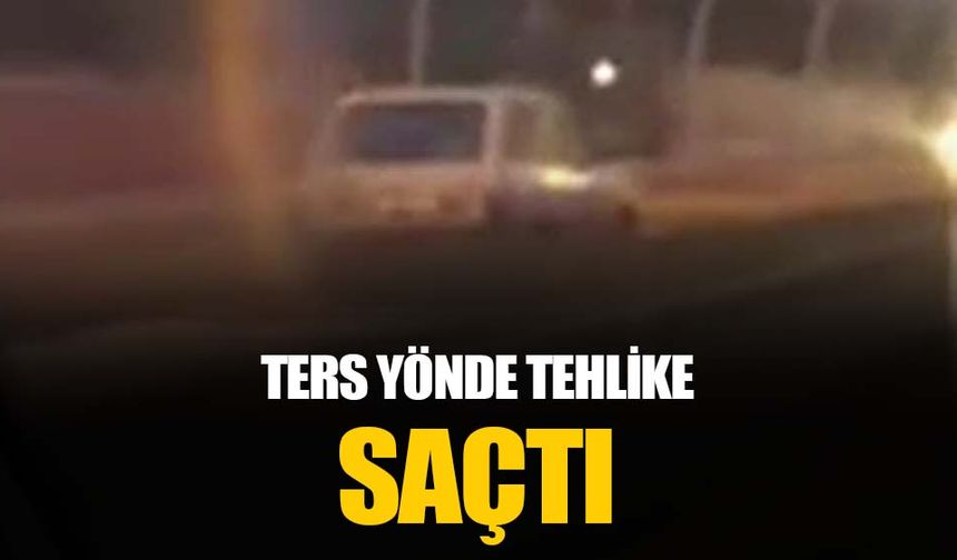 Ankara Dikmen'de ters yönde ilerleyen otomobil tehlike yarattı