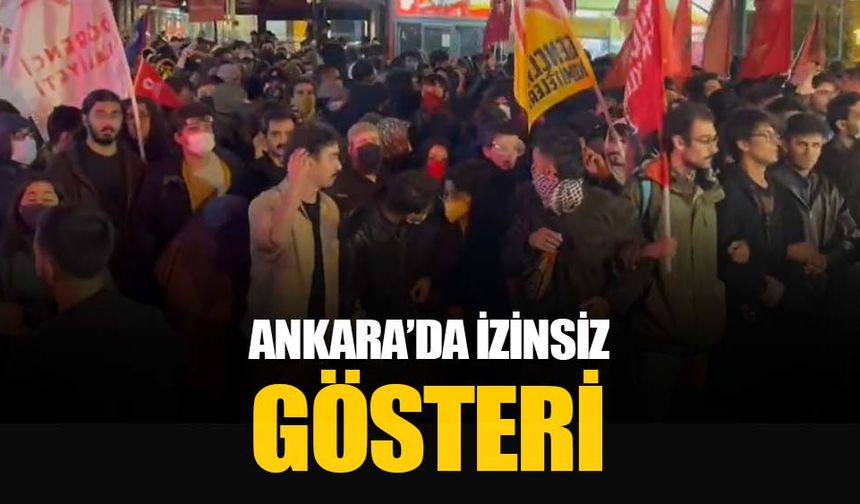 Ankara Kızılay'da izinsiz gösteri yapan 30 kişi gözaltına alındı