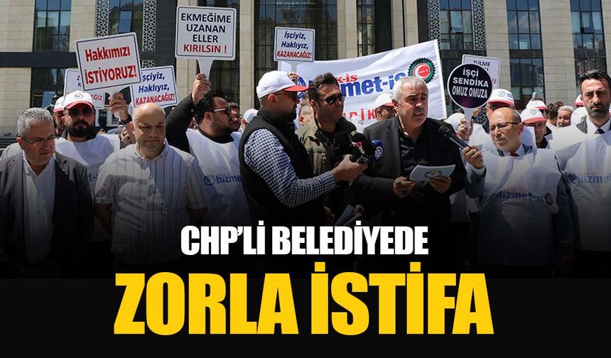 CHP'li Kütahya Belediyesinden işten çıkarılan işçiler eylem yaptı