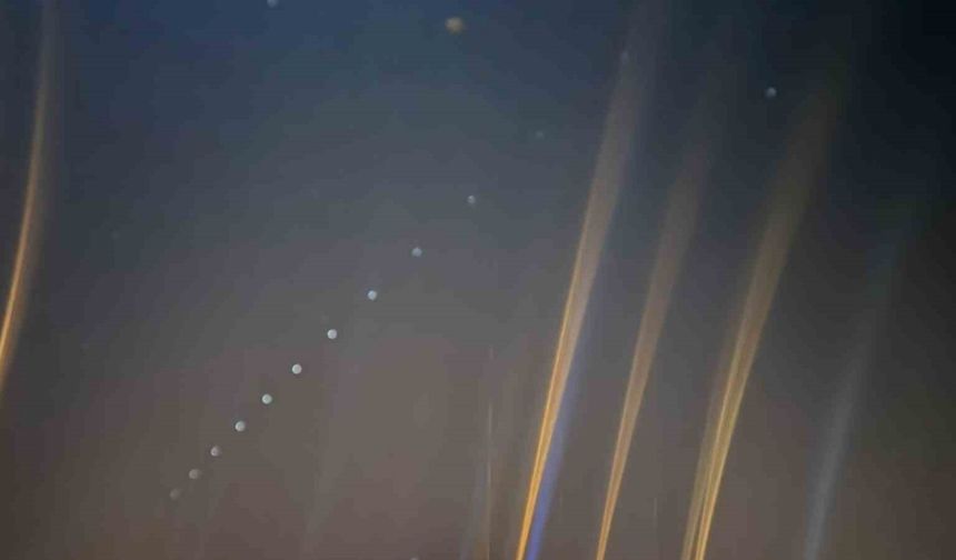 Besni semalarında starlink uyduları görüntülendi