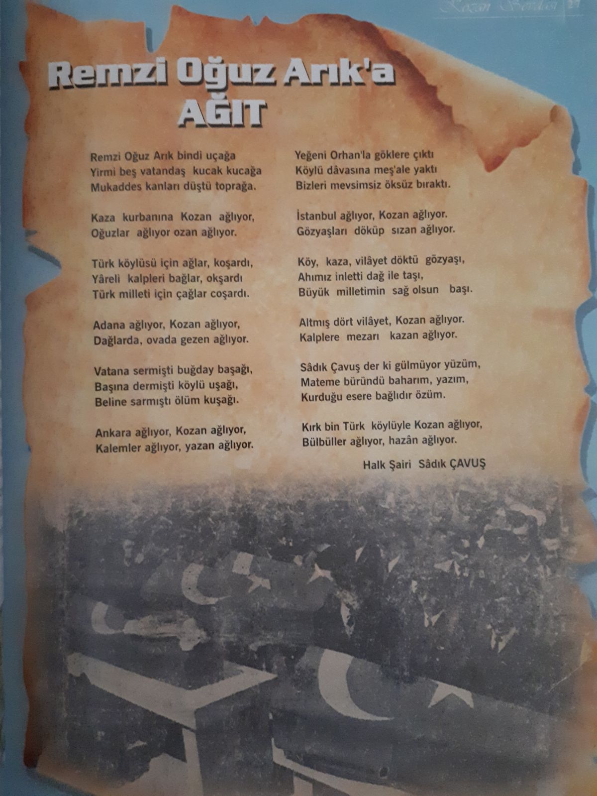 Remzi Oğuz Arık'a Ağıt