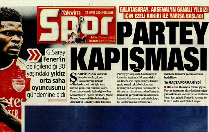 Fenerbahçe ile Galatasaray'ın Partey kapışması