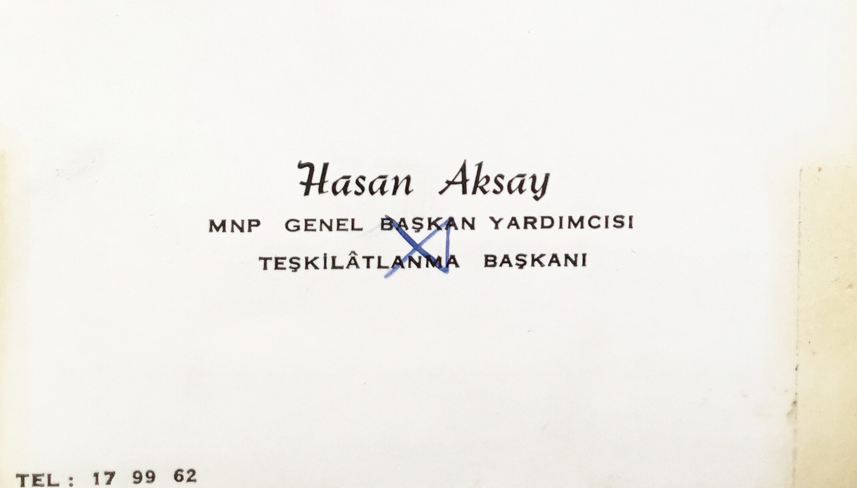 Hasan Aksal Mnp Kartviziti